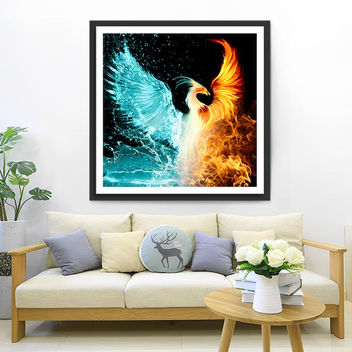 Een Feniks van Vuur en Water Diamond Painting