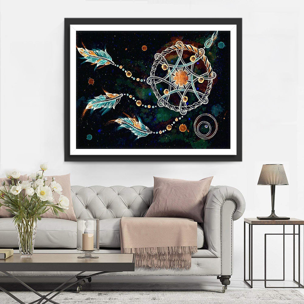 Een Fijn Vervaardigde Dromenvanger Diamond Painting