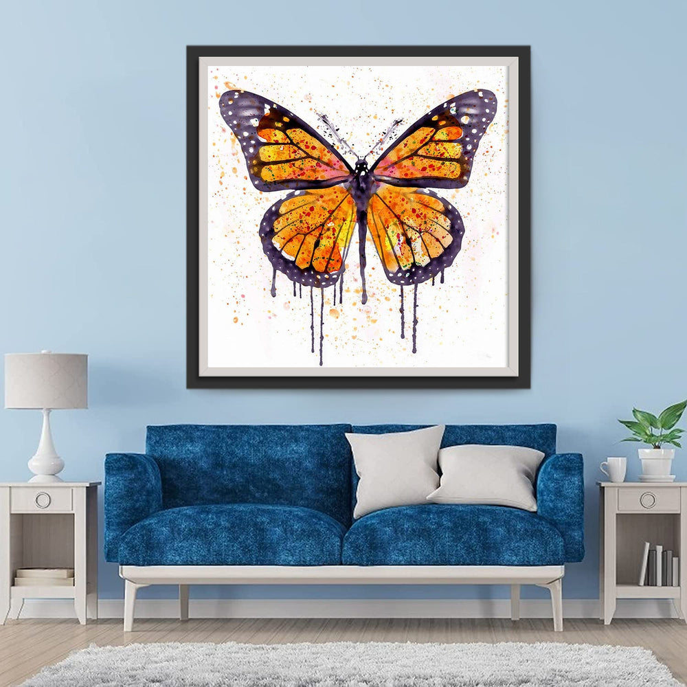 Een Geelzwarte Vlinder Diamond Painting