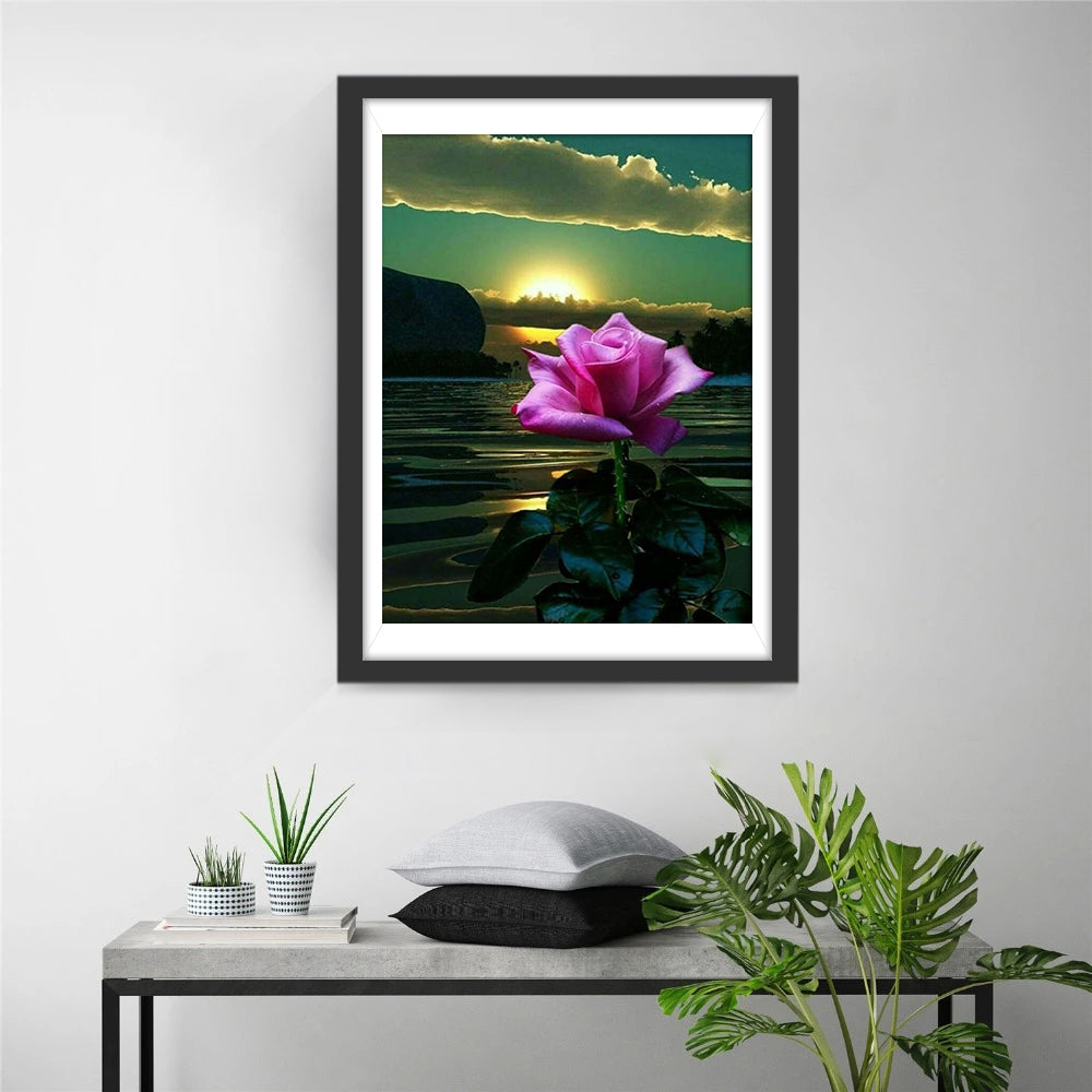 Een Geheime Verbinding tussen Bloem en Einder Diamond Painting