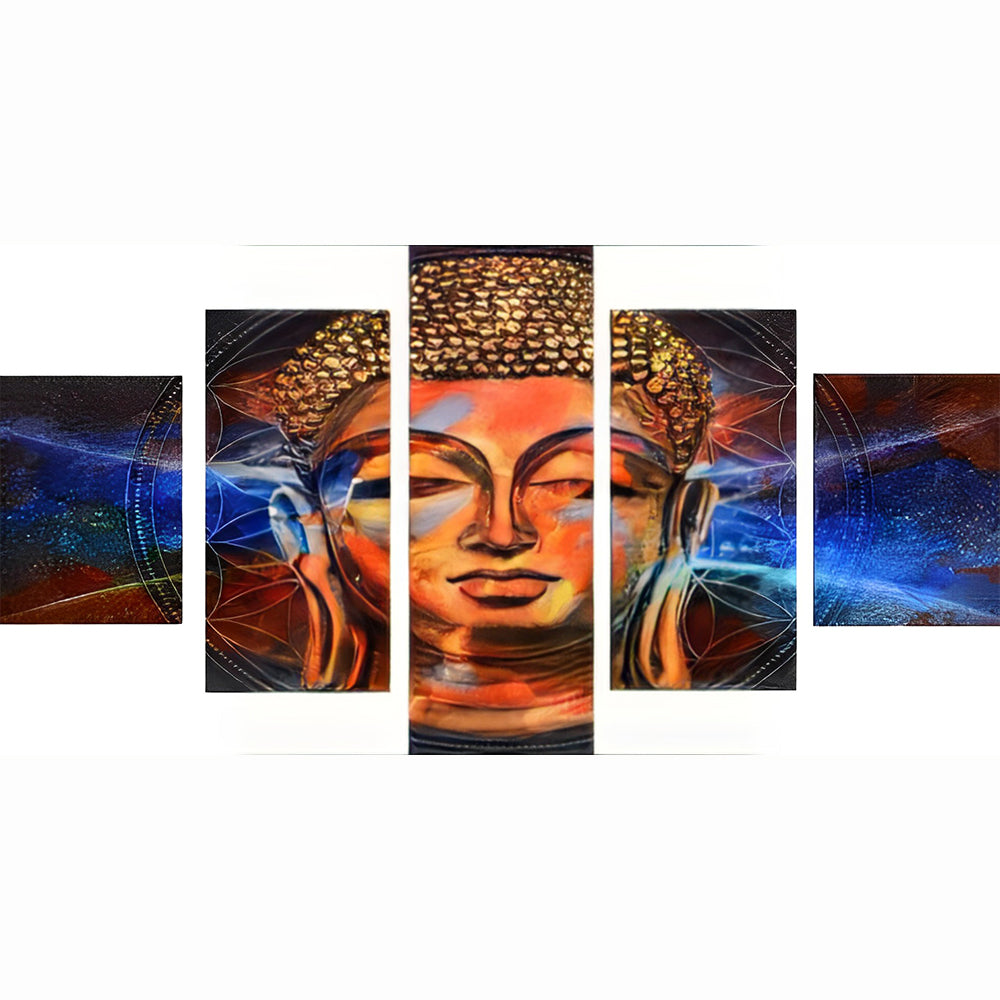 Een Gouden Boeddhabeeld 5 Platen Diamond Painting