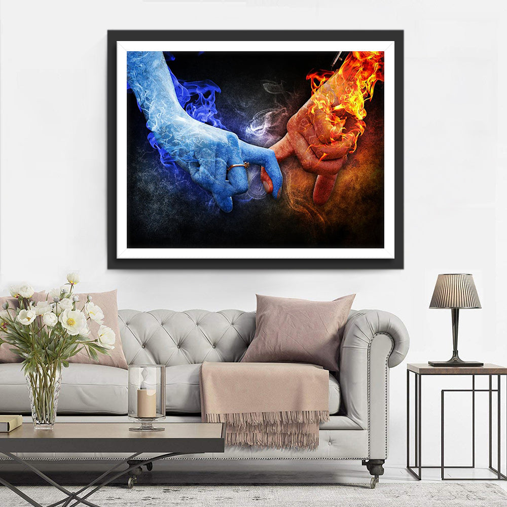 Een Grijp vol Tegenstrijdige Emoties Diamond Painting