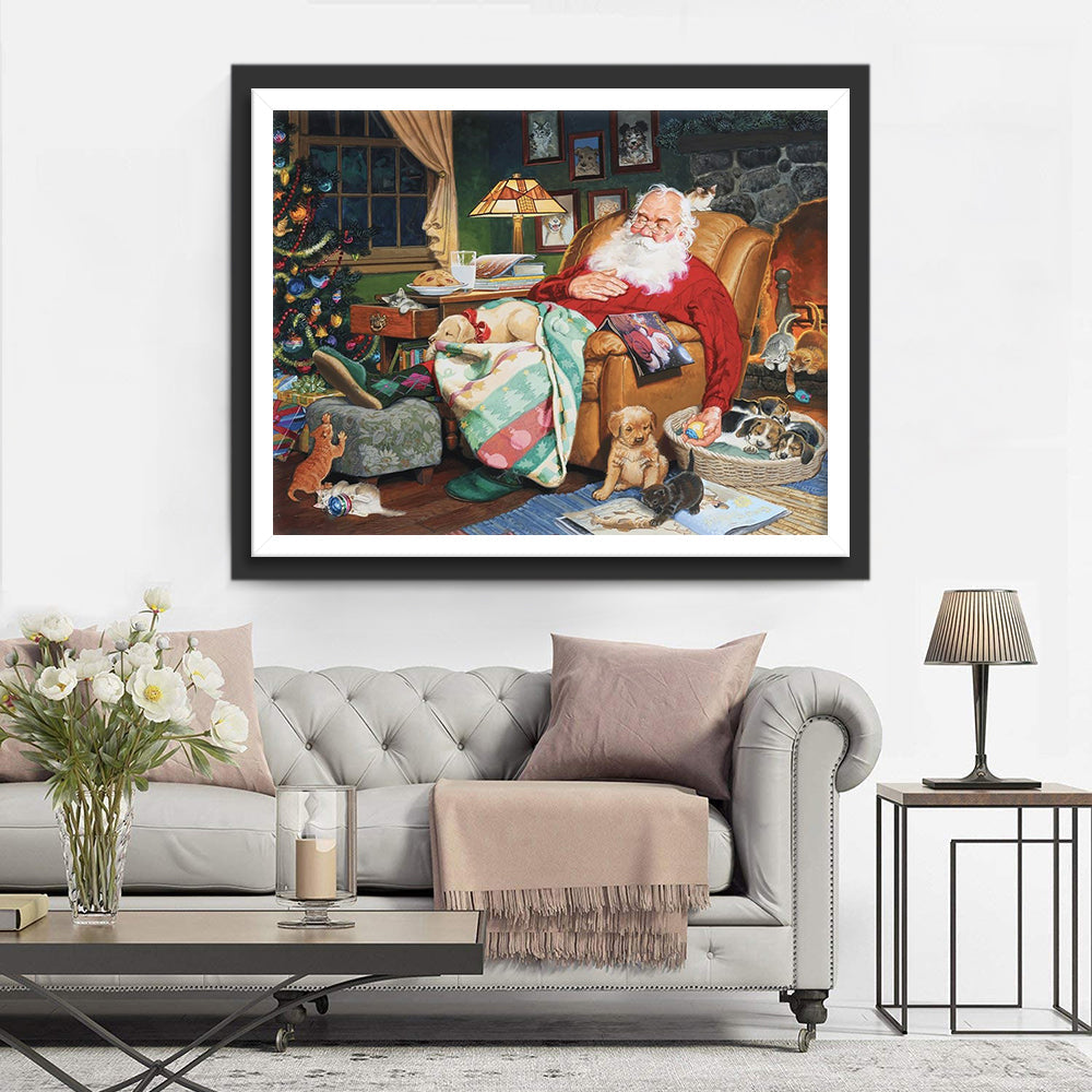 Een Grootvader in Diepe Slaap Diamond Painting