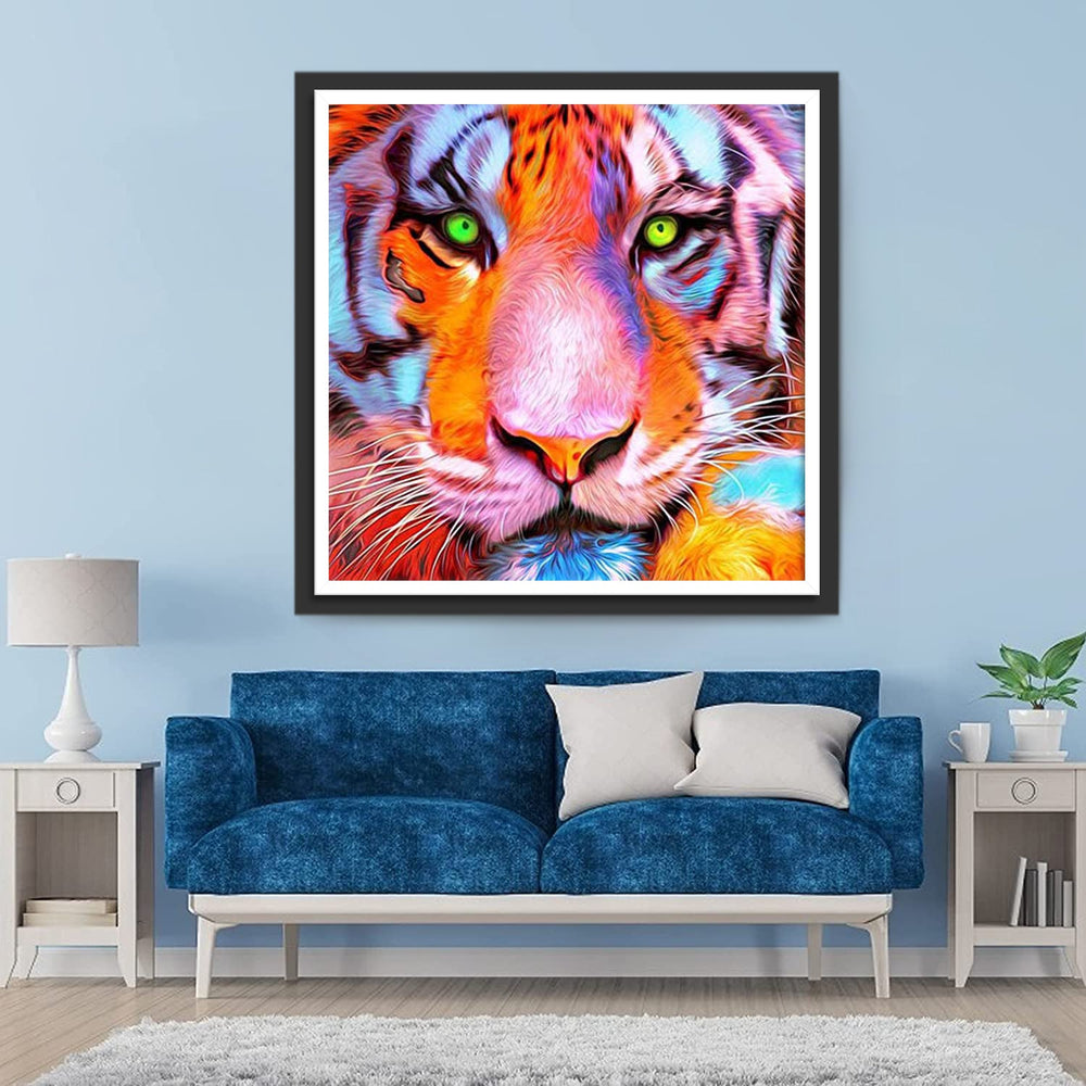 Een Grote Kleurrijke Tijger Diamond Painting