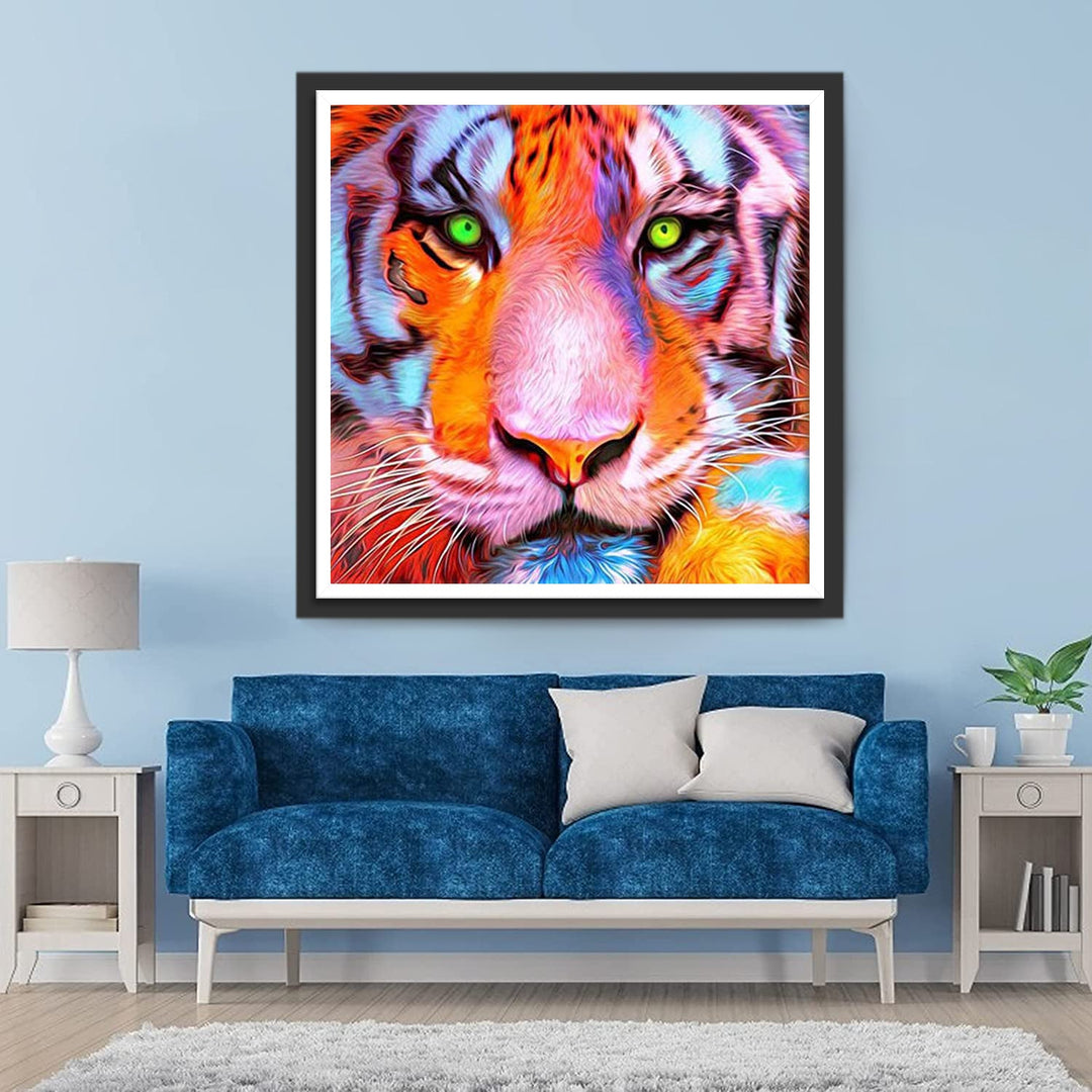 Een Grote Kleurrijke Tijger Diamond Painting