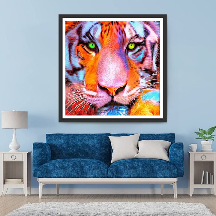 Een Grote Kleurrijke Tijger Diamond Painting