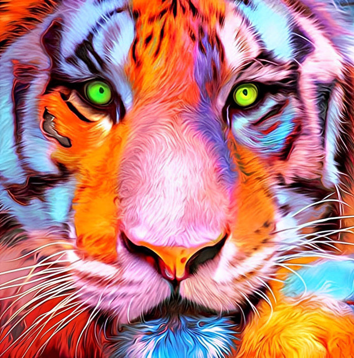 Een Grote Kleurrijke Tijger Diamond Painting