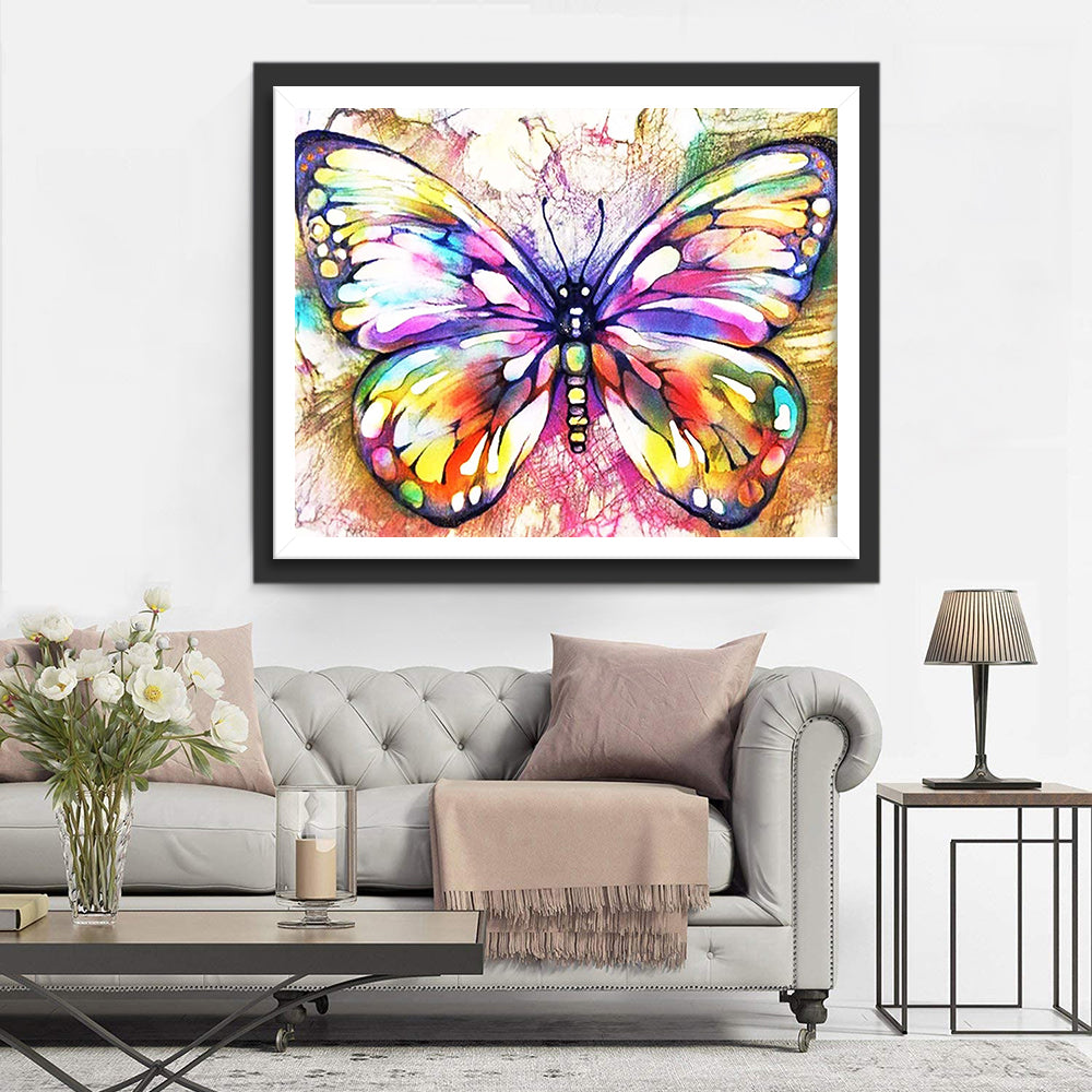 Een Grote Kleurrijke Vlinder Diamond Painting