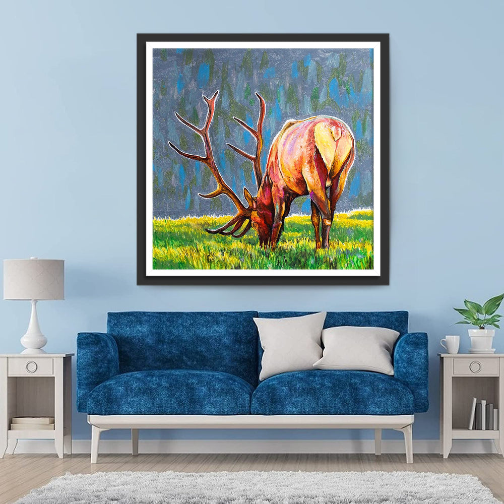 Een Hert in de Weide Diamond Painting