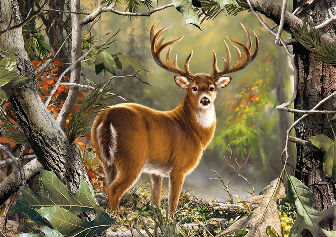 Een Hert in het Bos Diamond Painting