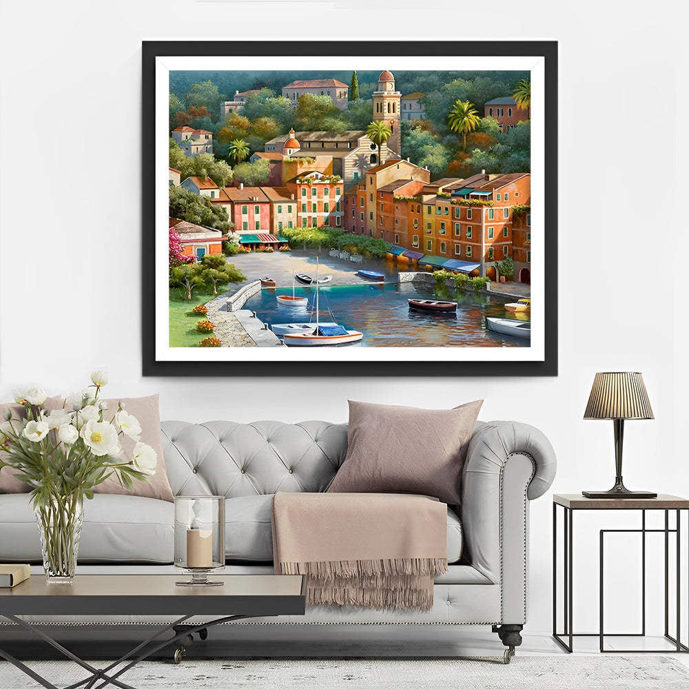 Een Kasteel en Jachten Diamond Painting