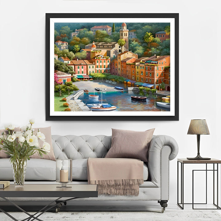 Een Kasteel en Jachten Diamond Painting