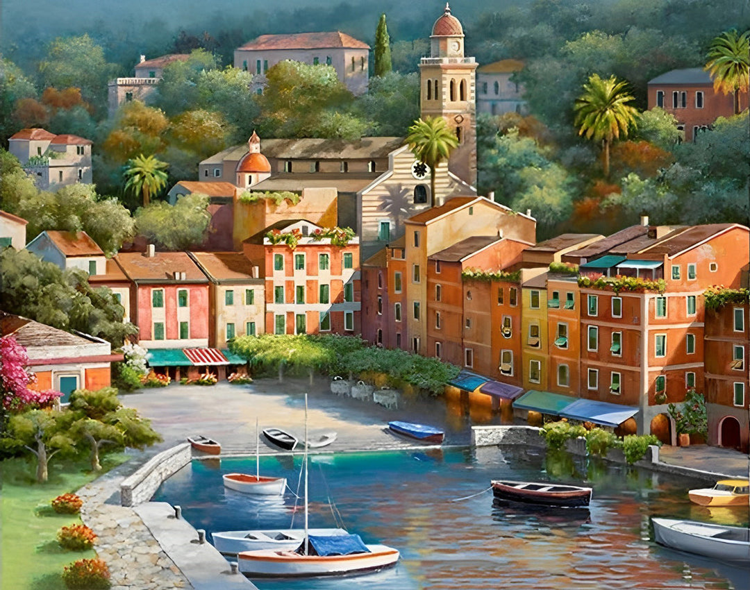 Een Kasteel en Jachten Diamond Painting