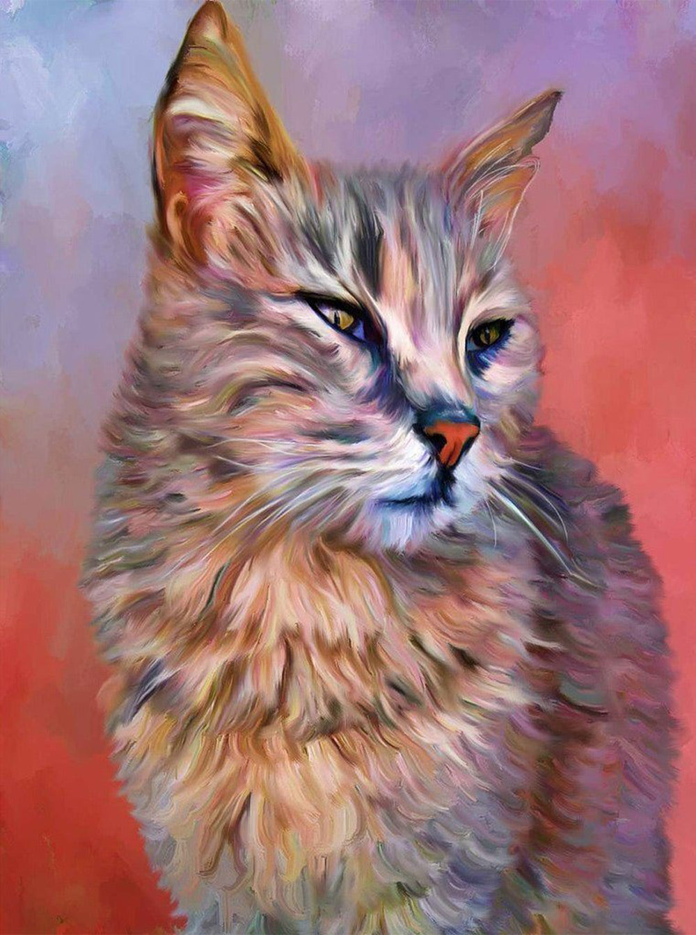 Een Kat Kijkt in de Verte Diamond Painting