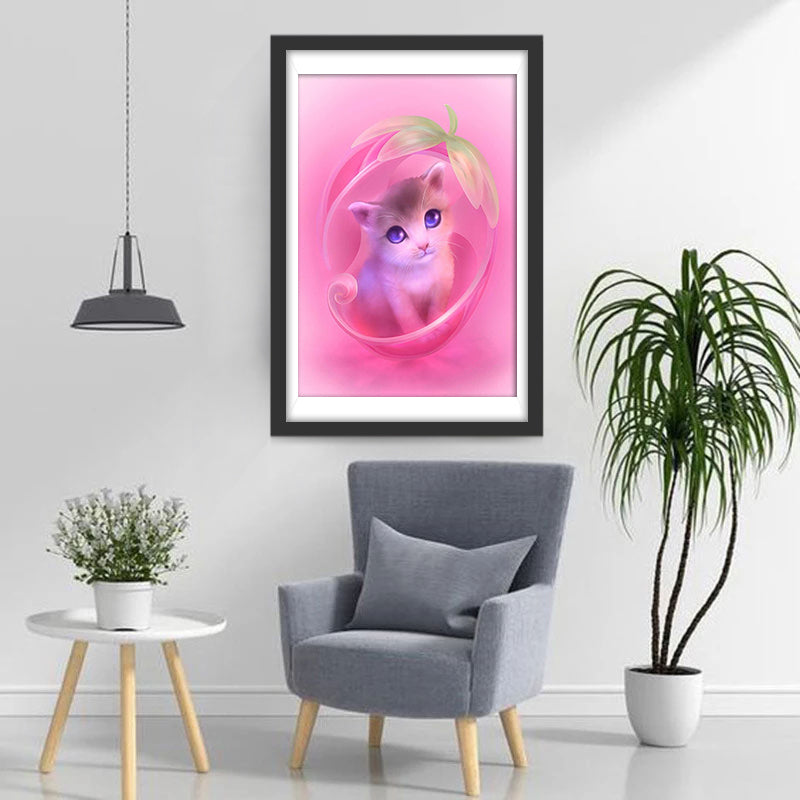 Een Kitten in het Fruit Diamond Painting