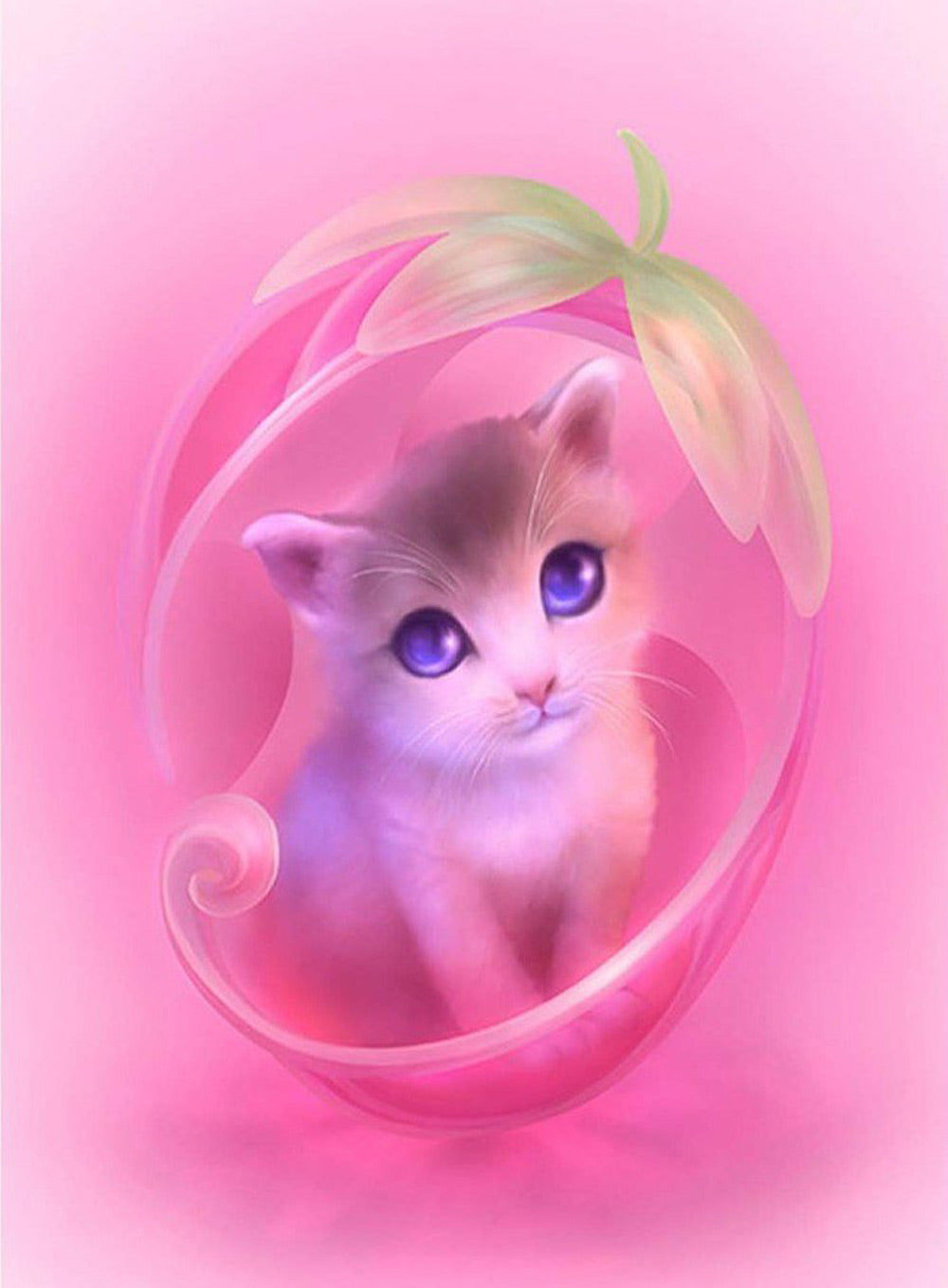 Een Kitten in het Fruit Diamond Painting