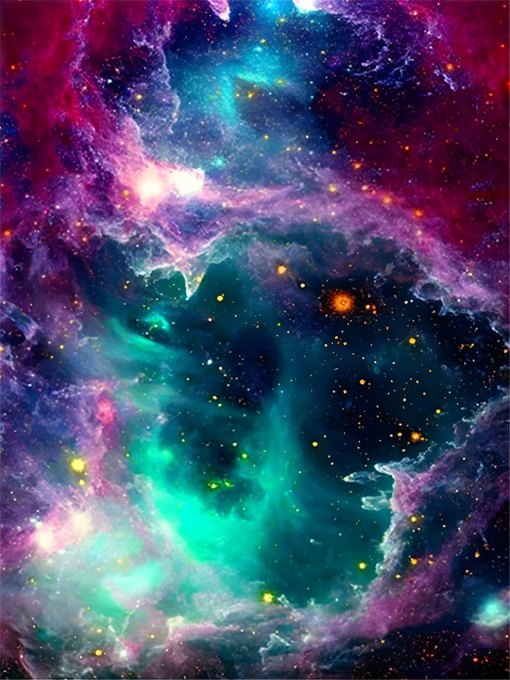 Een Kleurexplosie in het Kosmische Universum Diamond Painting