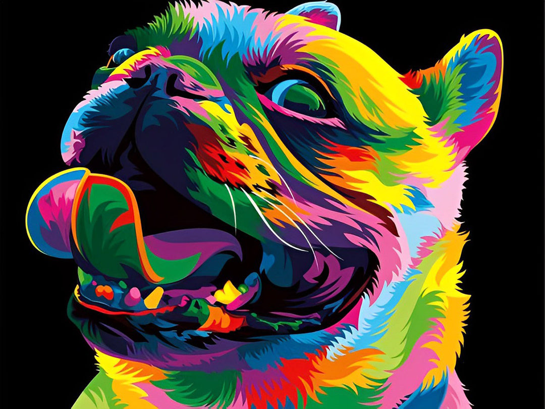 Een Kleurrijke Franse Bulldog Diamond Painting