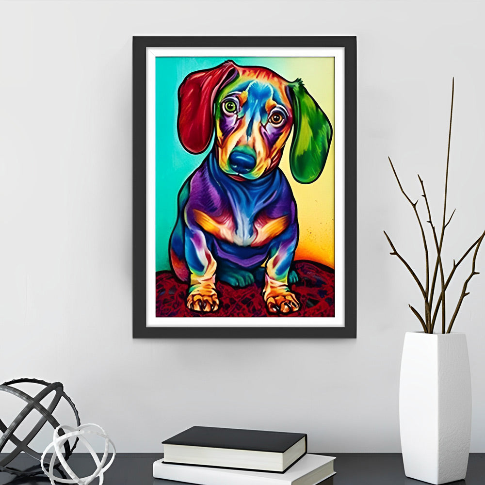 Een Kleurrijke Hond Diamond Painting