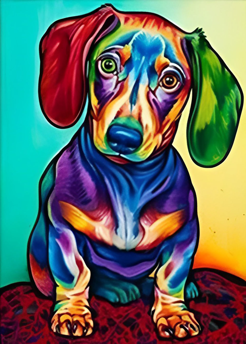 Een Kleurrijke Hond Diamond Painting