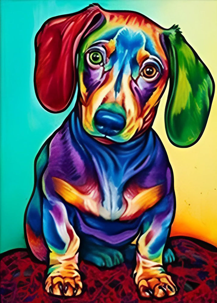 Een Kleurrijke Hond Diamond Painting