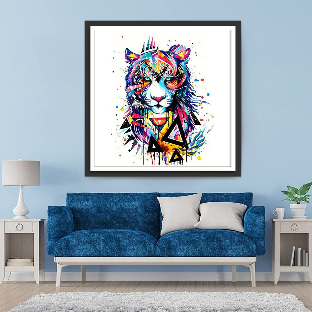 Een Kleurrijke Tijger en Afbeeldingen Diamond Painting