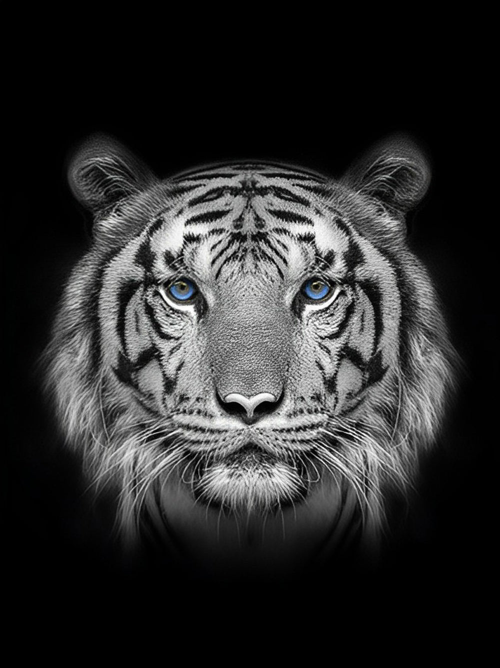 Een Knappe Tijger met Blauwe Ogen Diamond Painting