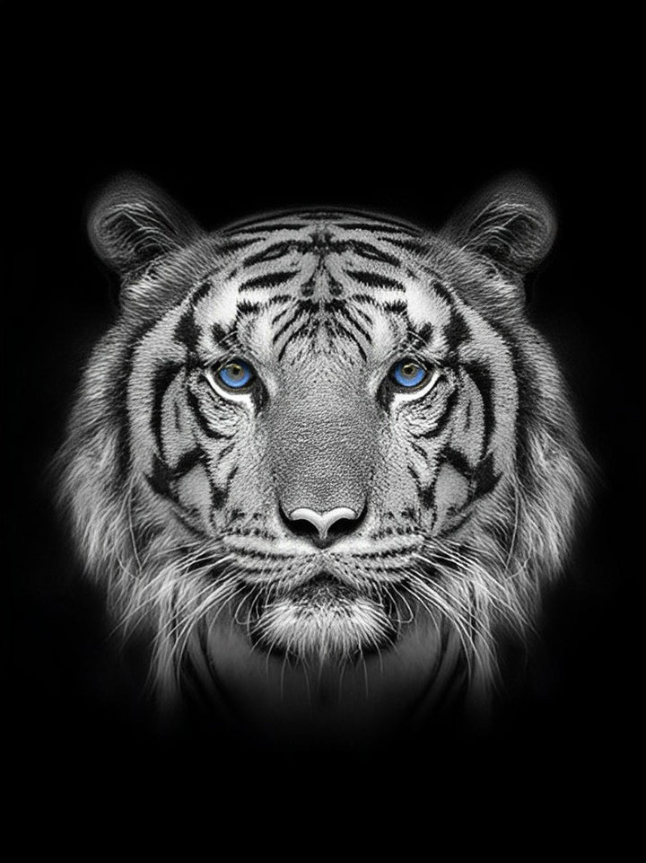 Een Knappe Tijger met Blauwe Ogen Diamond Painting