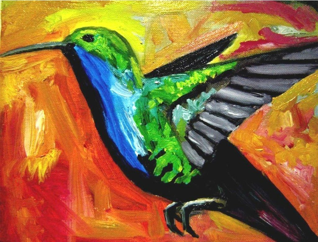 Een Kolibrie op de Vleugels Diamond Painting