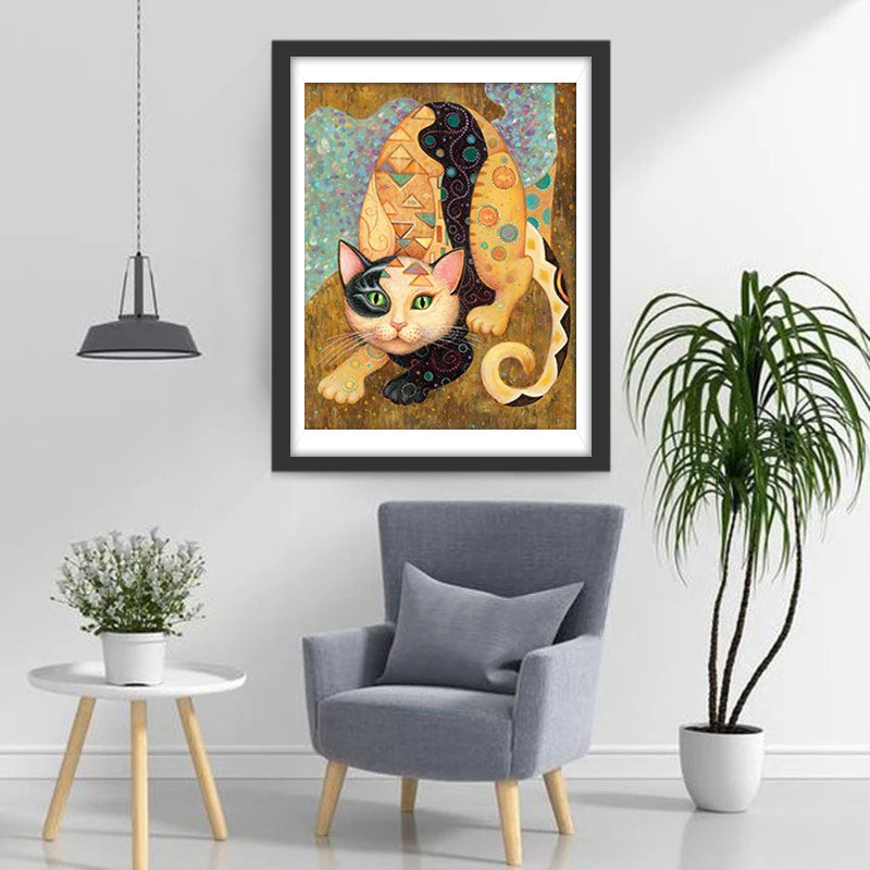 Een Kromme Kat Diamond Painting