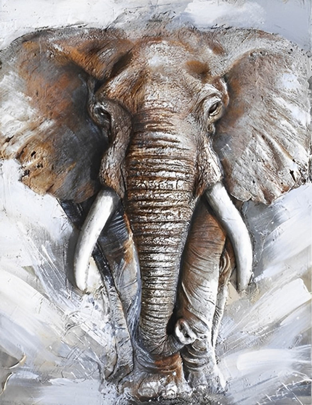 Een Langzaam Bewegende Olifant Diamond Painting