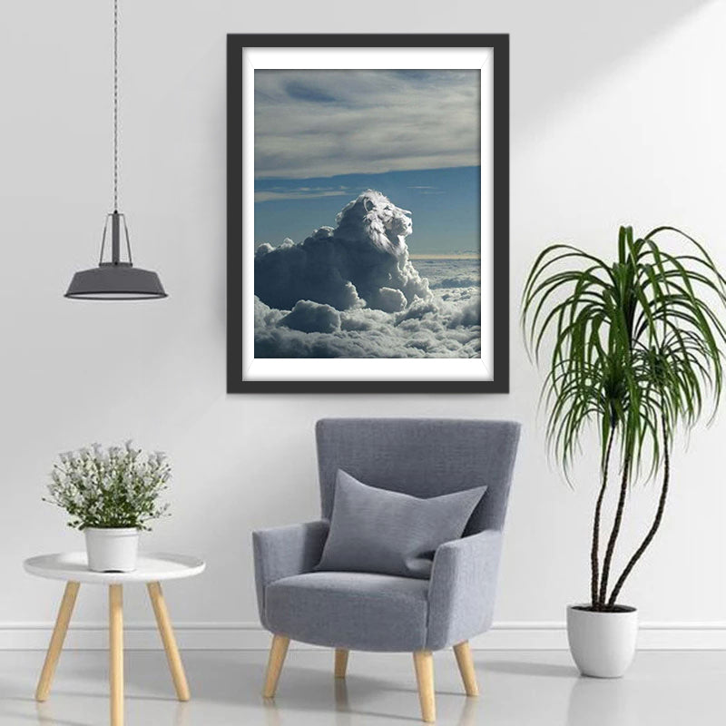 Een Leeuw Gemaakt van Wolken Diamond Painting