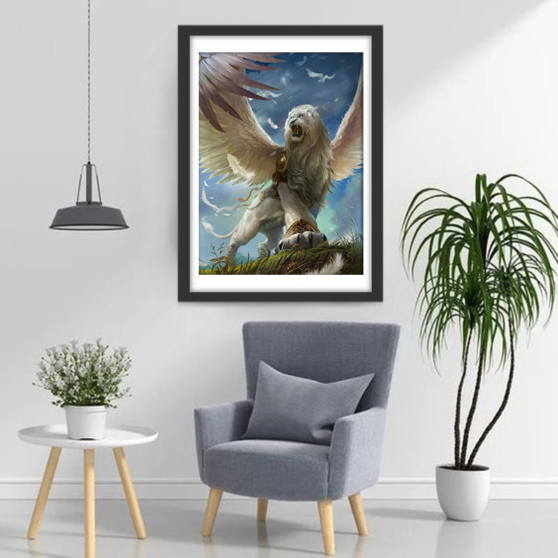 Een Leeuw met Vleugels Diamond Painting