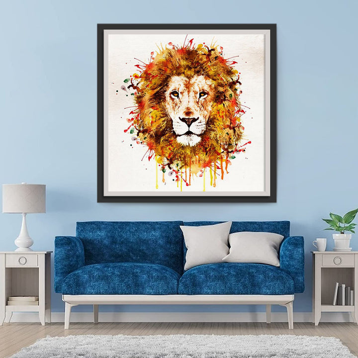 Een Leeuwenkop Diamond Painting