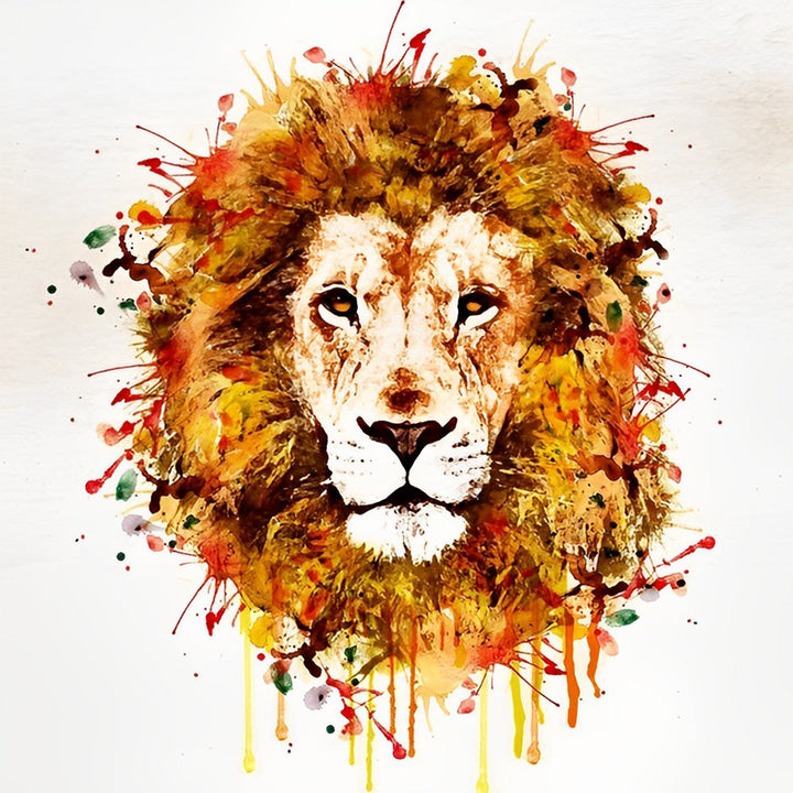 Een Leeuwenkop Diamond Painting