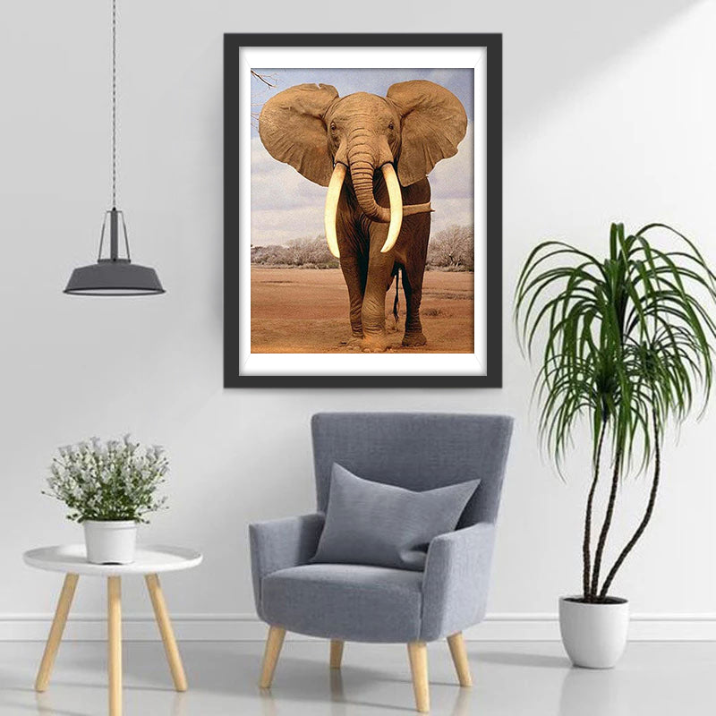 Een Olifant in de Woestijn Diamond Painting