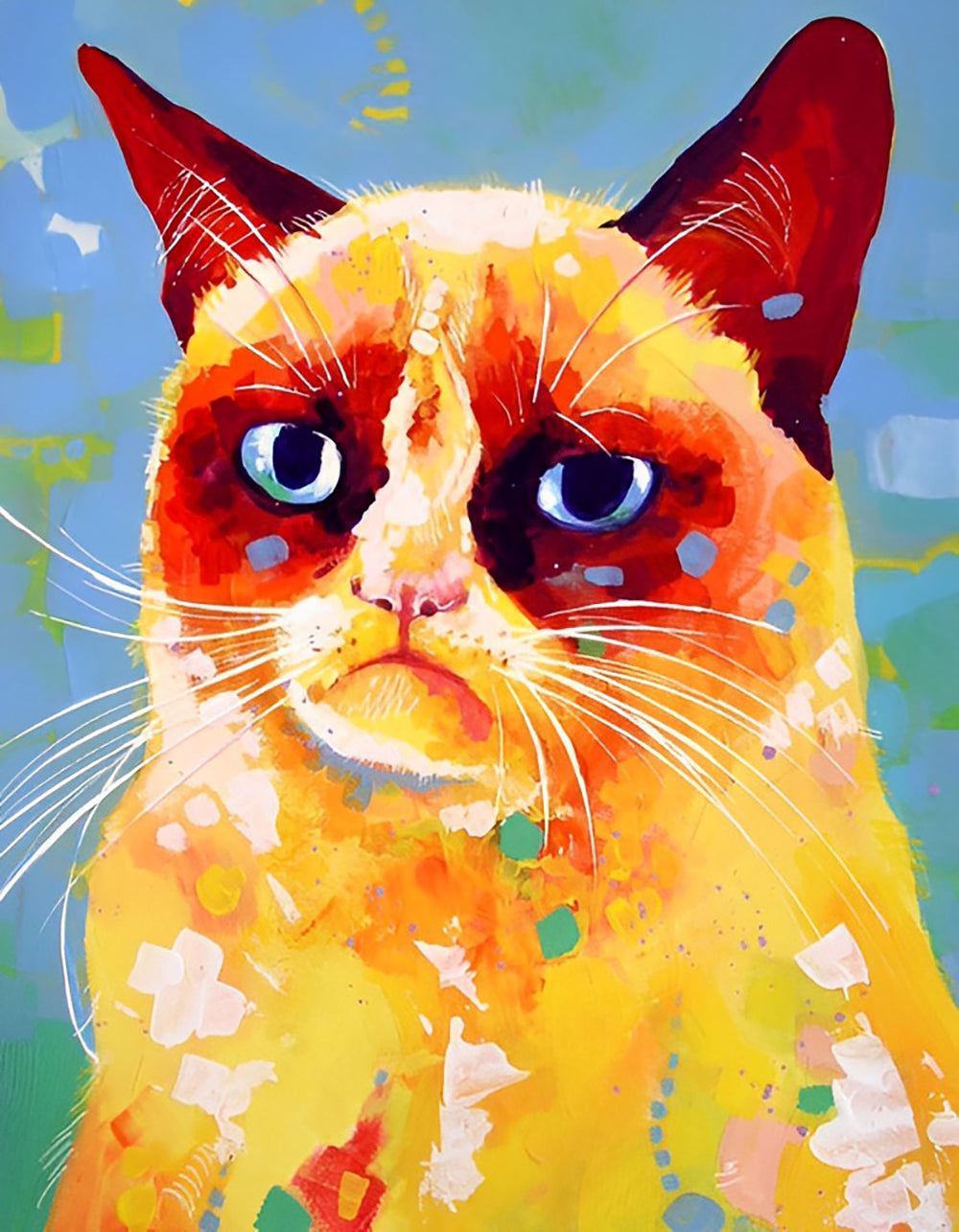 Een Ongelukkige Kat Diamond Painting