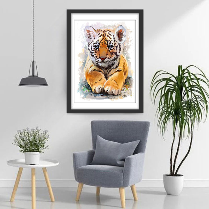 Een Onschuldig Tijgertje Diamond Painting