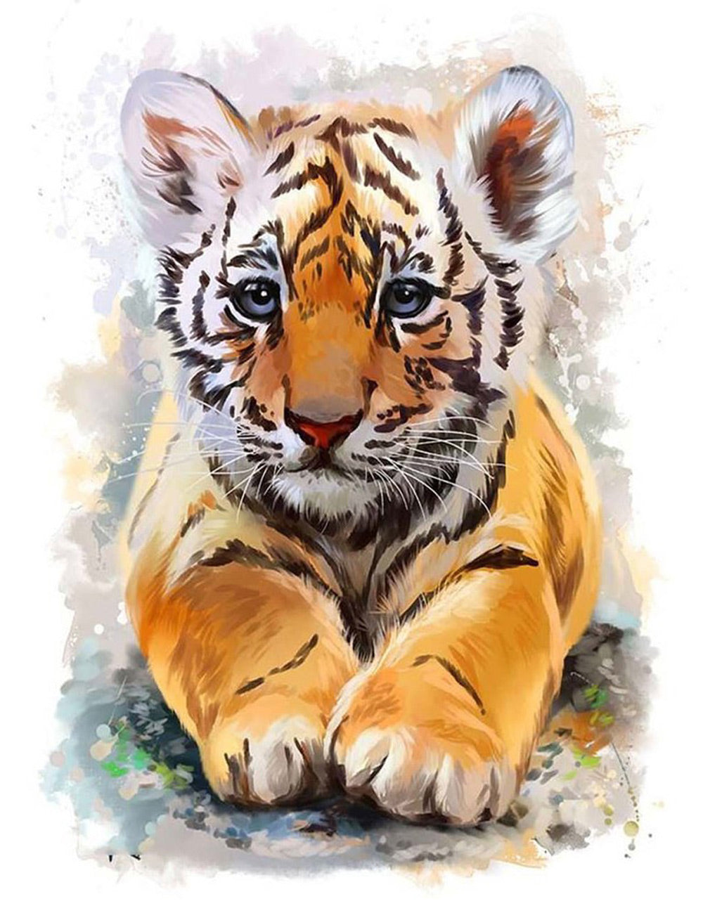 Een Onschuldig Tijgertje Diamond Painting