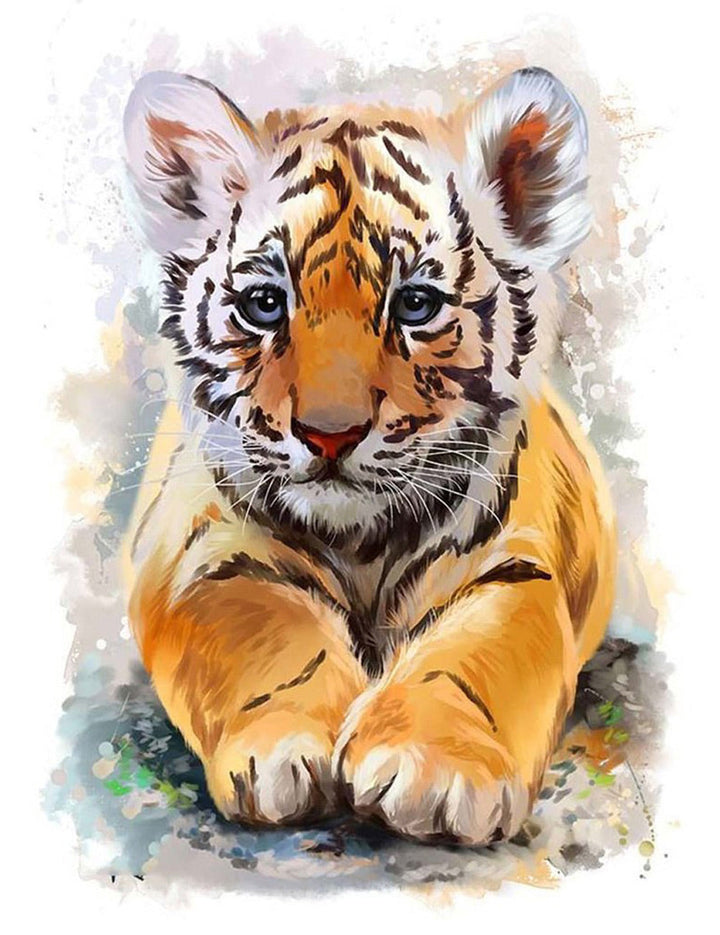 Een Onschuldig Tijgertje Diamond Painting