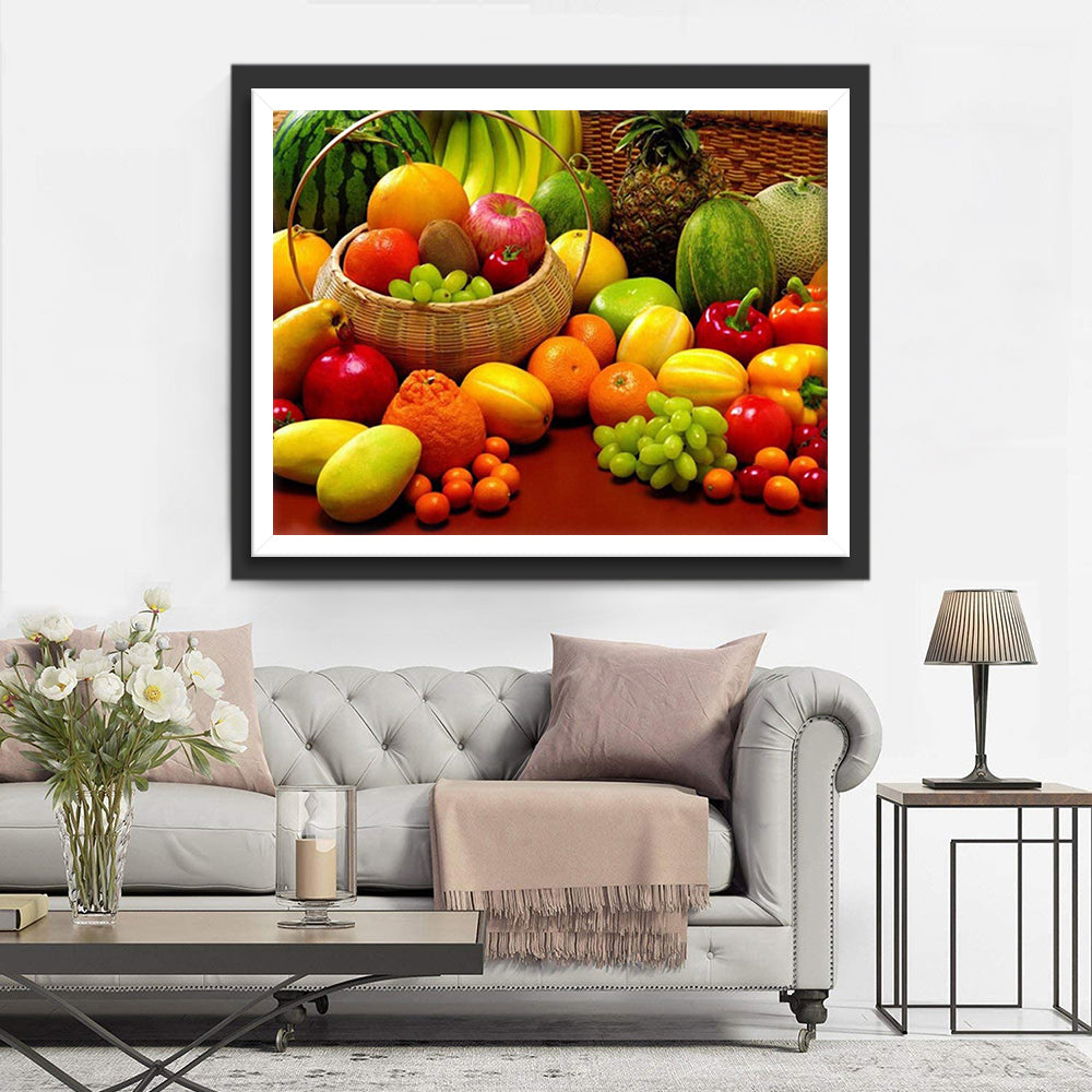 Een Overvloed aan Vers Fruit Diamond Painting