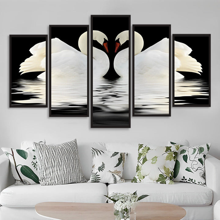Een Paar Witte Zwanen 5 Platen Diamond Painting