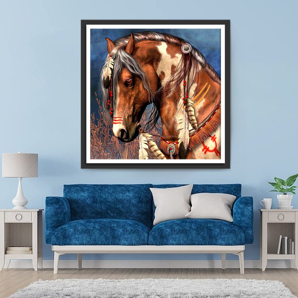 Een Paard Gekleed in Indiase Stijl Diamond Painting
