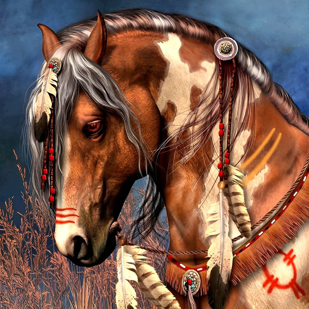 Een Paard Gekleed in Indiase Stijl Diamond Painting