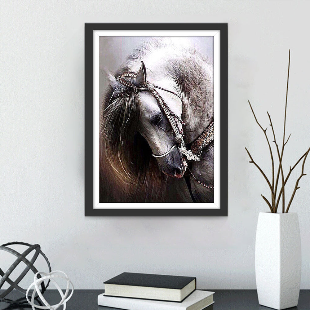 Een Paard met een Hangend Hoofd Diamond Painting