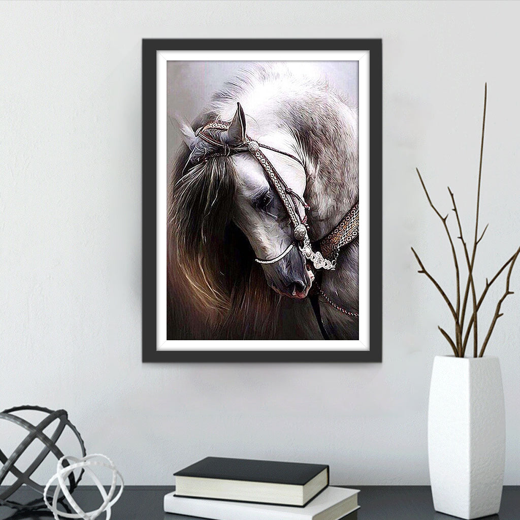 Een Paard met een Hangend Hoofd Diamond Painting
