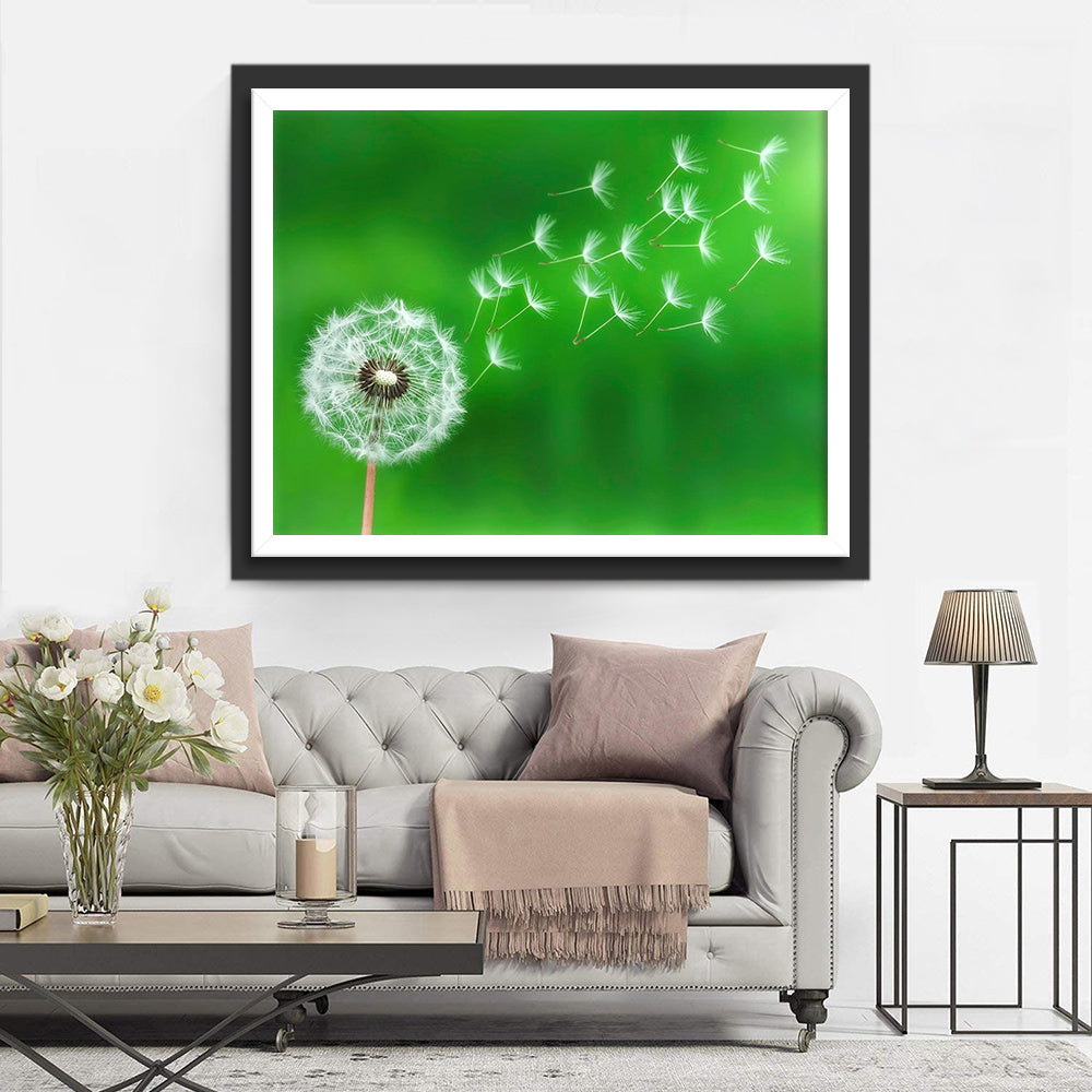Een Paardenbloem en Vliegende Zaadjes Diamond Painting