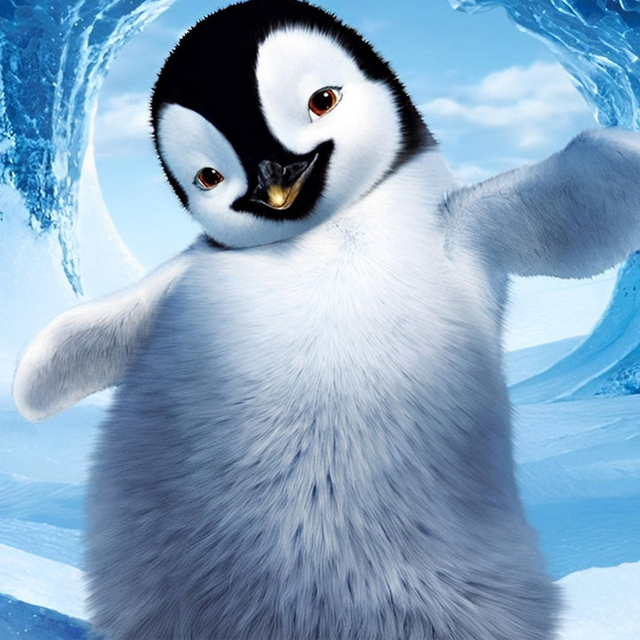 Een Pinguïn in een Ijsgrot Diamond Painting