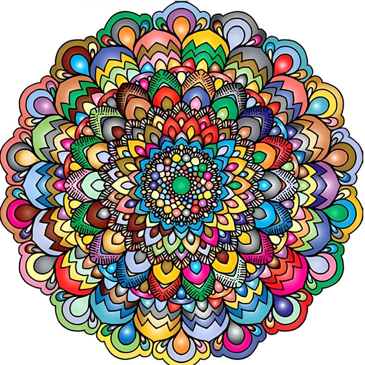 Een Radiale Symfonie van Kleurrijke Elementen Diamond Painting