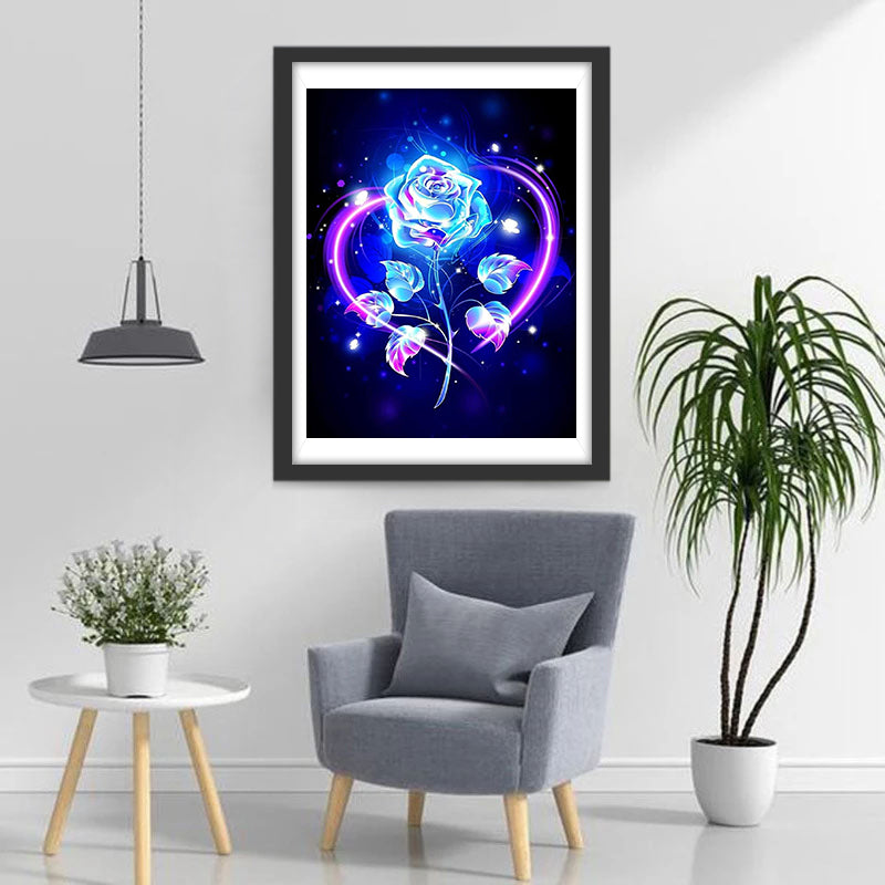 Een Roos die Sterrenstof Vasthoudt Diamond Painting